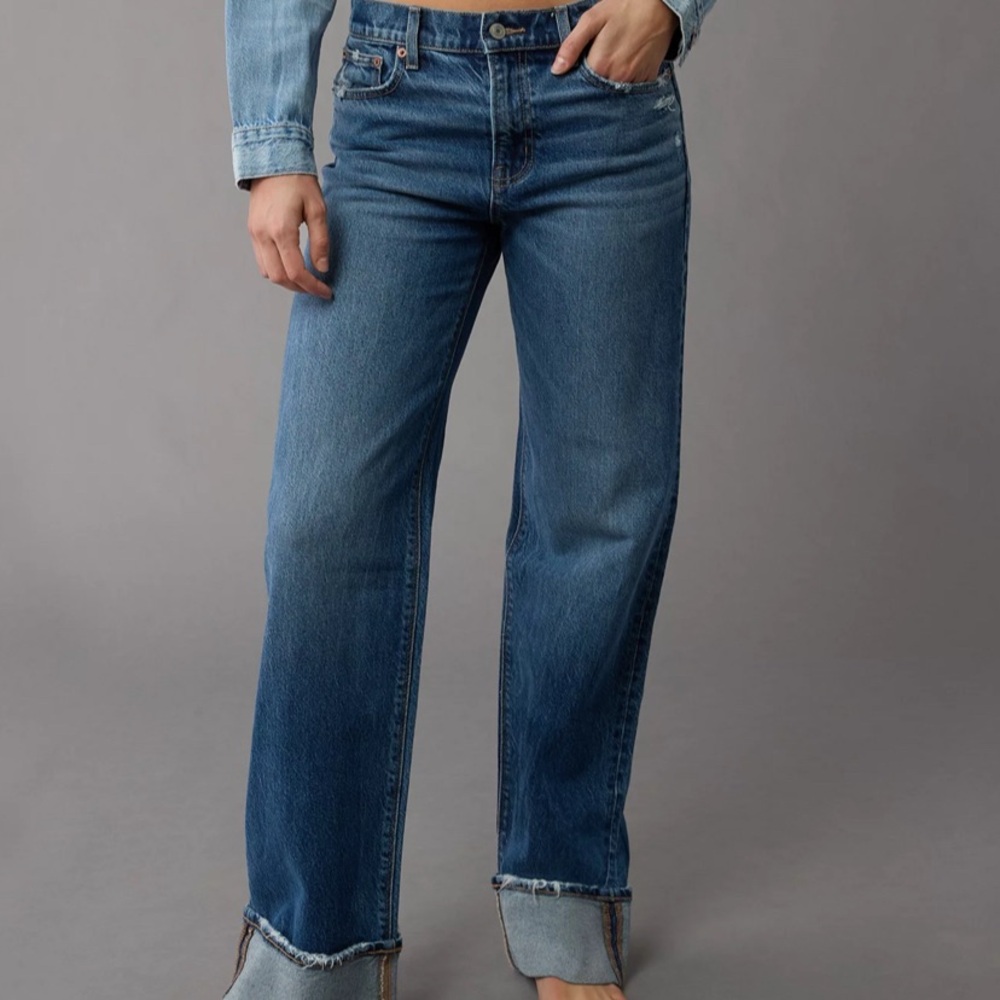 American Eagle Stovepipe Blue Jeans